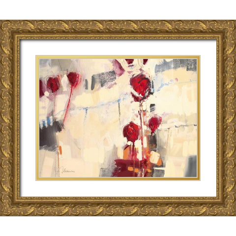 Tulpentanz I Gold Ornate Wood Framed Art Print with Double Matting by Cusumano, Francesco