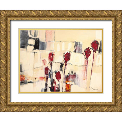 Tulpentanz II Gold Ornate Wood Framed Art Print with Double Matting by Cusumano, Francesco