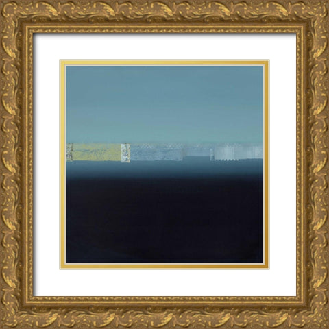 Blu I Gold Ornate Wood Framed Art Print with Double Matting by Cusumano, Francesco