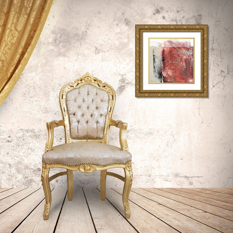 Rosso 2 Gold Ornate Wood Framed Art Print with Double Matting by Cusumano, Francesco