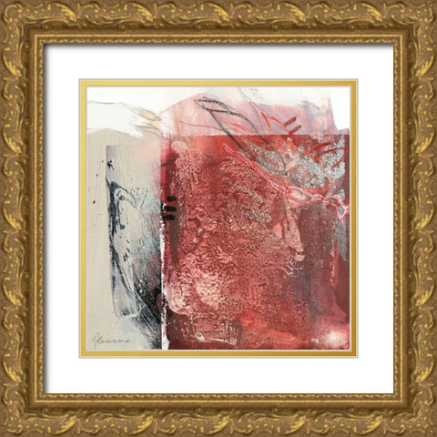 Rosso 2 Gold Ornate Wood Framed Art Print with Double Matting by Cusumano, Francesco