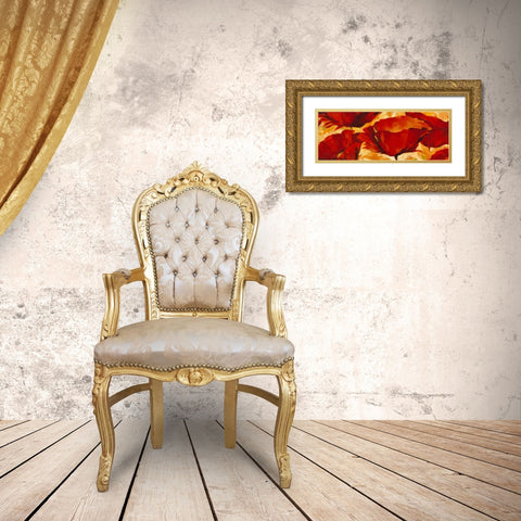 Mohnparade Gold Ornate Wood Framed Art Print with Double Matting by Filatov, Elena