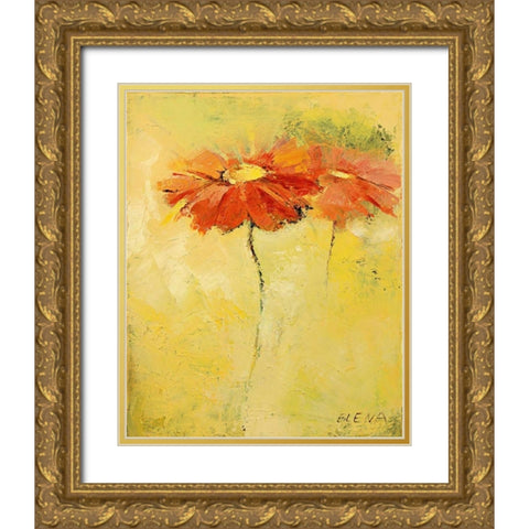 Feldblumen I Gold Ornate Wood Framed Art Print with Double Matting by Filatov, Elena