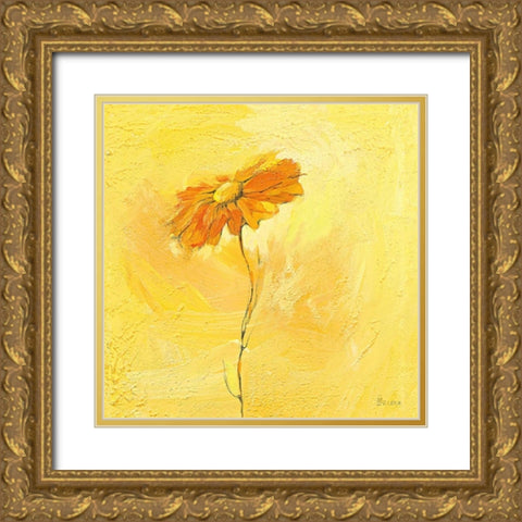 Fiore 1 Gold Ornate Wood Framed Art Print with Double Matting by Filatov, Elena