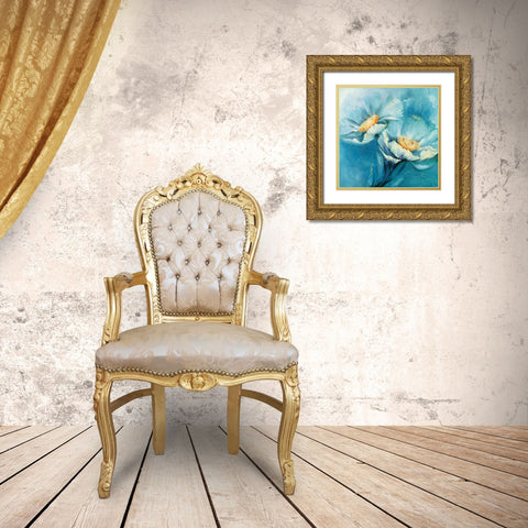 Symphonie in Blau Gold Ornate Wood Framed Art Print with Double Matting by Filatov, Elena