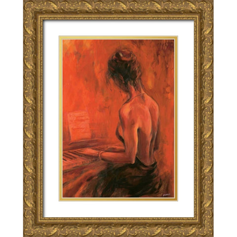 Abend fÃ¼r Dich Gold Ornate Wood Framed Art Print with Double Matting by Filatov, Elena