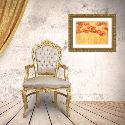 Feldblumen III Gold Ornate Wood Framed Art Print with Double Matting by Filatov, Elena