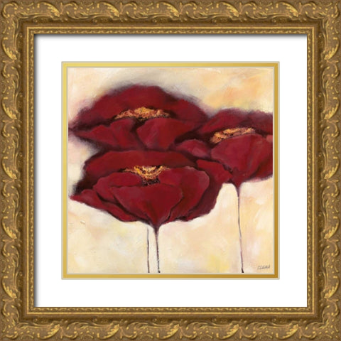 Mohn in Milch I Gold Ornate Wood Framed Art Print with Double Matting by Filatov, Elena
