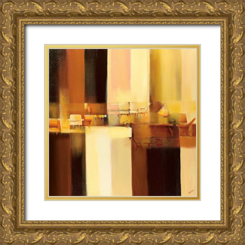 Sit-In I Gold Ornate Wood Framed Art Print with Double Matting by Filatov, Elena