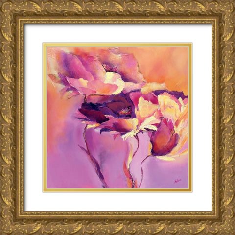 Candy Mohn II Gold Ornate Wood Framed Art Print with Double Matting by Filatov, Elena