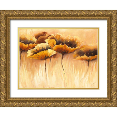 Samt Symphonie Gold Ornate Wood Framed Art Print with Double Matting by Filatov, Elena