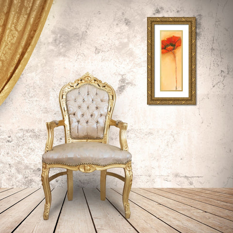 MohnblÃ¼te I Gold Ornate Wood Framed Art Print with Double Matting by Filatov, Elena