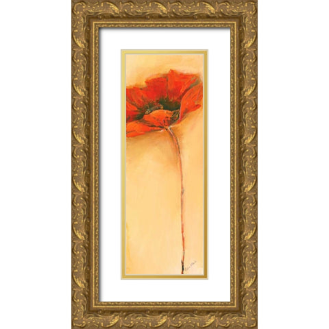 MohnblÃ¼te I Gold Ornate Wood Framed Art Print with Double Matting by Filatov, Elena