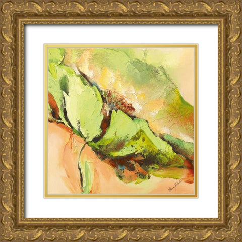 Mint Spring II Gold Ornate Wood Framed Art Print with Double Matting by Filatov, Elena