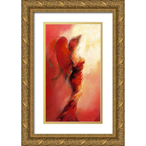 Engel I Gold Ornate Wood Framed Art Print with Double Matting by Filatov, Elena