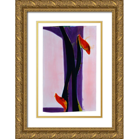 OkÃ¨ III Gold Ornate Wood Framed Art Print with Double Matting by Fusi, Federico