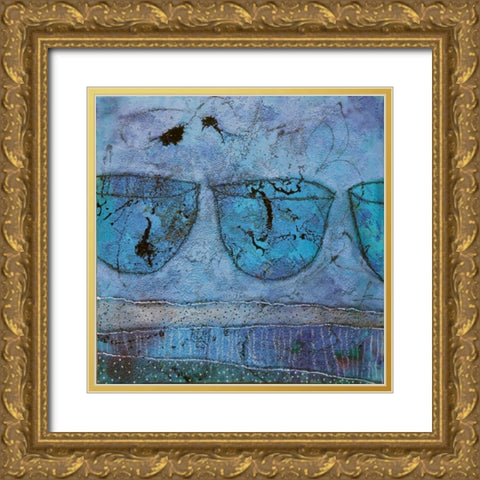 Alles in Blau Gold Ornate Wood Framed Art Print with Double Matting by Schmalzl, Franziska