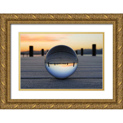 Chiemseemorgen I Gold Ornate Wood Framed Art Print with Double Matting by Rossmeissl, Gerhard