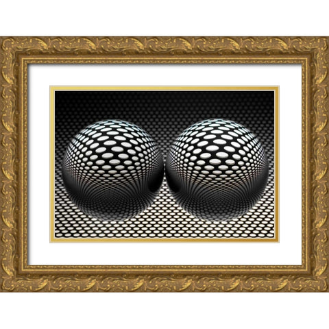 Glaskugelspiel II Gold Ornate Wood Framed Art Print with Double Matting by Rossmeissl, Gerhard