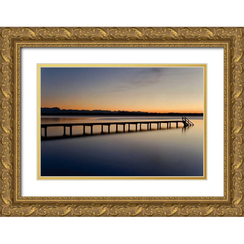 Starnberger See Gold Ornate Wood Framed Art Print with Double Matting by Rossmeissl, Gerhard