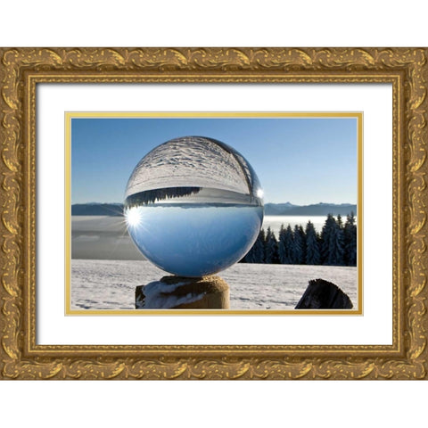 Wintertraum Gold Ornate Wood Framed Art Print with Double Matting by Rossmeissl, Gerhard