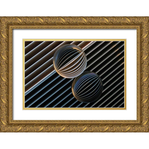 Kugelspiel Gold Ornate Wood Framed Art Print with Double Matting by Rossmeissl, Gerhard