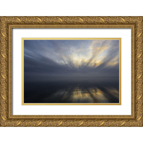 Horizont und Licht V Gold Ornate Wood Framed Art Print with Double Matting by Rossmeissl, Gerhard