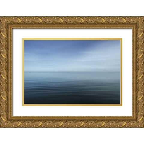 Blue Sea II Gold Ornate Wood Framed Art Print with Double Matting by Rossmeissl, Gerhard