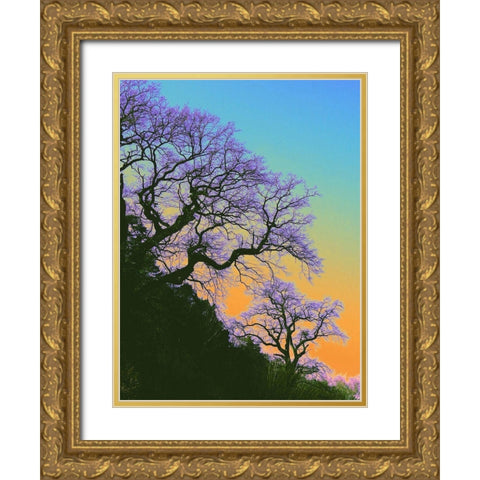 Zeitformen Gold Ornate Wood Framed Art Print with Double Matting by Weissing, Gerd