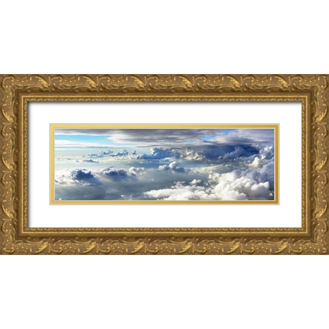 Wolkenreise Gold Ornate Wood Framed Art Print with Double Matting by Dietz, Hajo