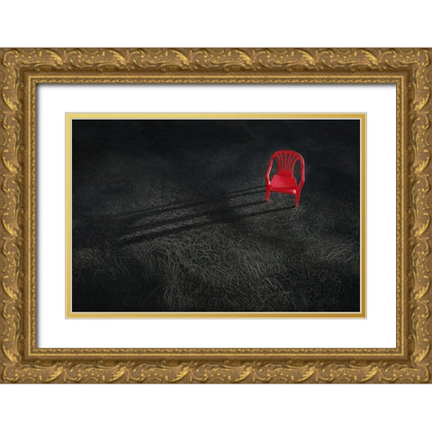 Anscheinend schon Gold Ornate Wood Framed Art Print with Double Matting by Li, Heng