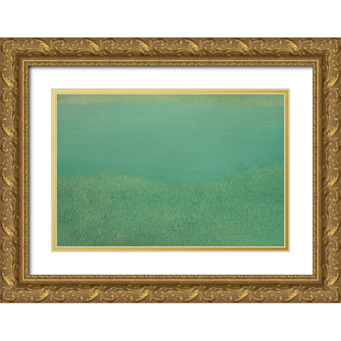 Der Morgen Gold Ornate Wood Framed Art Print with Double Matting by Li, Heng