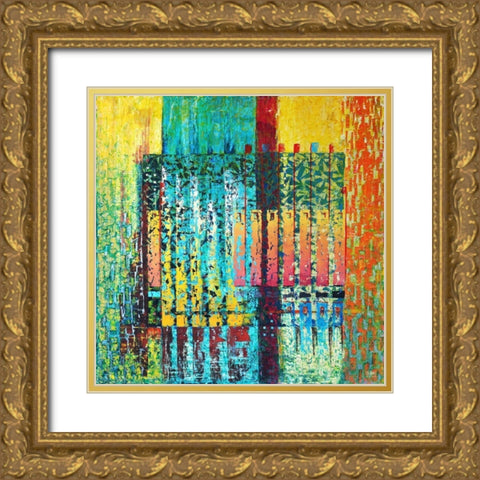 OT.27082010 Gold Ornate Wood Framed Art Print with Double Matting by Pfeiffer, H.M.