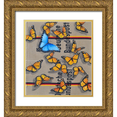 Liebesbrief Gold Ornate Wood Framed Art Print with Double Matting by Leth, Ingo