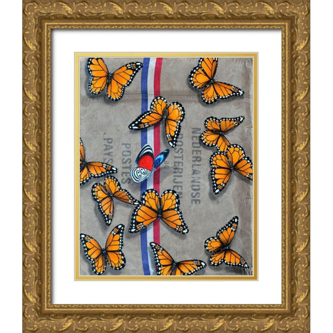 Letter from Holland Gold Ornate Wood Framed Art Print with Double Matting by Leth, Ingo