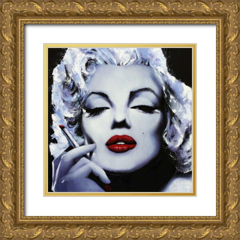 Marilyn Gold Ornate Wood Framed Art Print with Double Matting by Tsantekidou, Rose