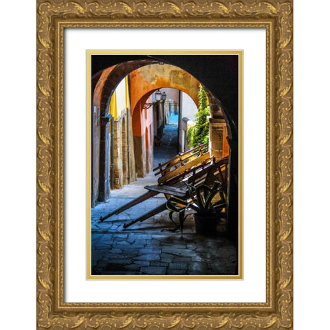 Marktkarren Gold Ornate Wood Framed Art Print with Double Matting by Greiling, Jurgen