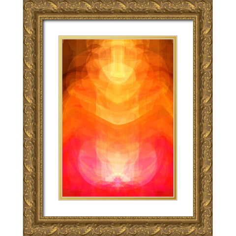 sitting deity Gold Ornate Wood Framed Art Print with Double Matting by Lorenz, Peter