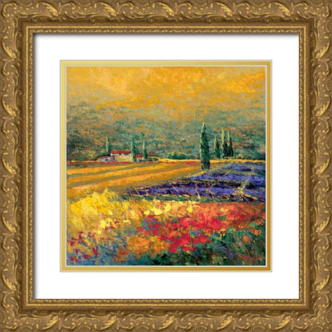 Toskana II Gold Ornate Wood Framed Art Print with Double Matting by Madjid