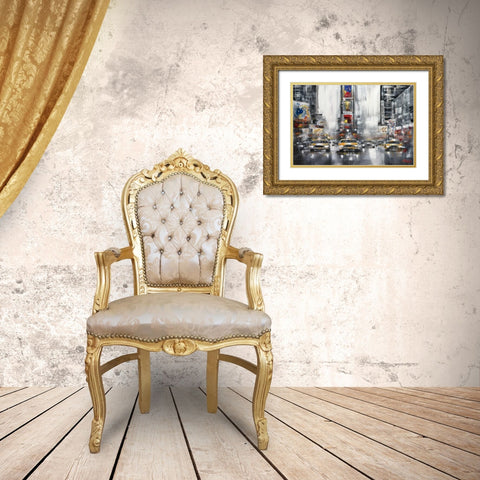 Taxi II Gold Ornate Wood Framed Art Print with Double Matting by Madjid
