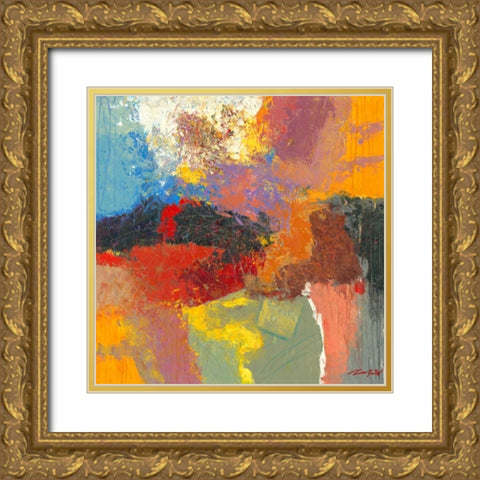 Abstract I Gold Ornate Wood Framed Art Print with Double Matting by Madjid