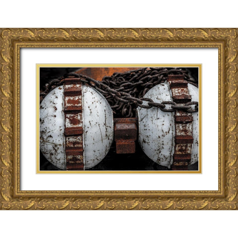 Hafen 4 Gold Ornate Wood Framed Art Print with Double Matting by Krause, Michael