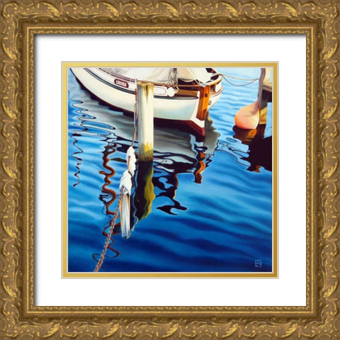 Kastrup Reflections II Gold Ornate Wood Framed Art Print with Double Matting by Schuh, Michael