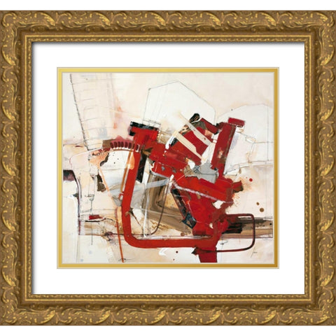 Wenn die roten Wellen Gold Ornate Wood Framed Art Print with Double Matting by Mayer, Norbert