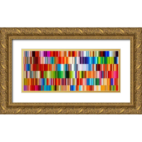 Lichtlinien 16 Gold Ornate Wood Framed Art Print with Double Matting by Klipp, Ortwin