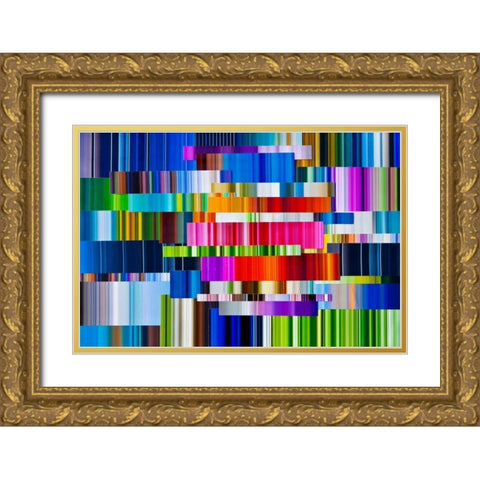 Lichtlinien 708 Gold Ornate Wood Framed Art Print with Double Matting by Klipp, Ortwin