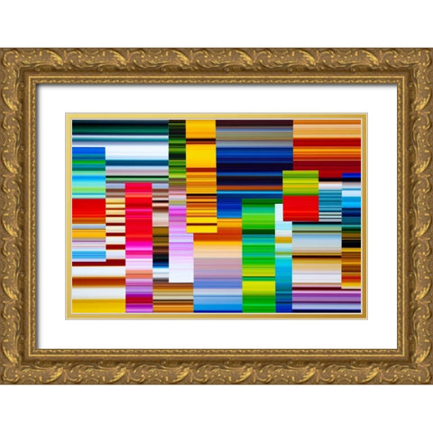 Lichtlinien 299 Gold Ornate Wood Framed Art Print with Double Matting by Klipp, Ortwin