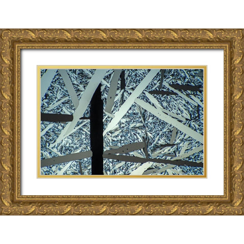 Menthol Gold Ornate Wood Framed Art Print with Double Matting by Juzak, Peter