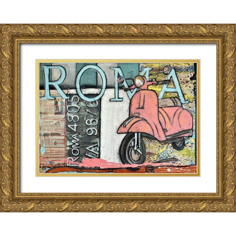 Roma II Gold Ornate Wood Framed Art Print with Double Matting by HÃ¼ttner, Rainer