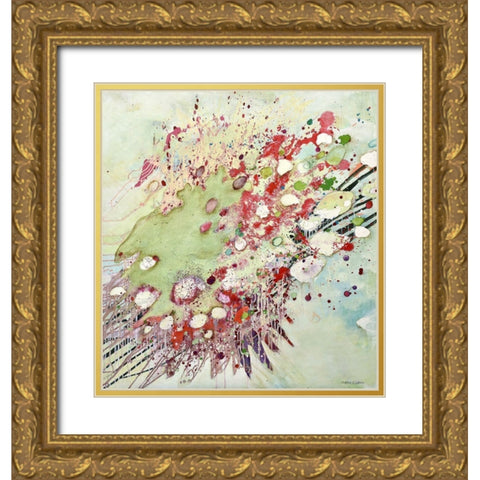 Feuerwerk Gold Ornate Wood Framed Art Print with Double Matting by Endress, Sabine